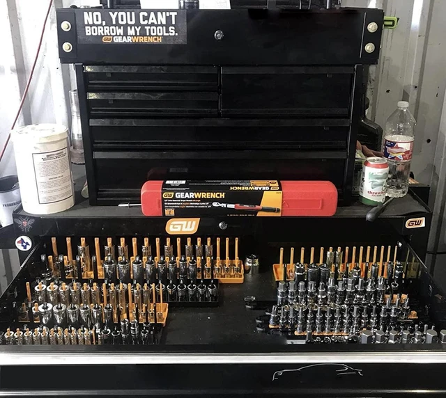 Alt view image 3 of 4 - GEARWRENCH 3 Pc. 1/4", 3/8" & 1/2" Drive Metric Socket Storage Tray Set - 83119