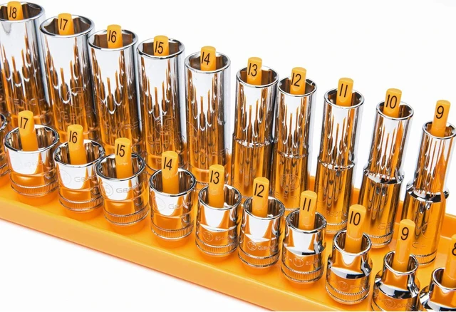 Alt view image 2 of 4 - GEARWRENCH 3 Pc. 1/4", 3/8" & 1/2" Drive Metric Socket Storage Tray Set - 83119
