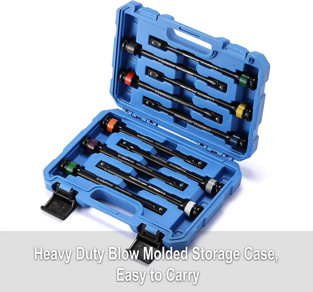 Alt view image 7 of 7 - CASOMAN 10 Piece 1/2" Drive 8 Inch Length Color-Coded Torque Extension Bar Set, 65 to 150 Ft-Lbs (90 to 200 Nm), Torque Extension Tool Set
