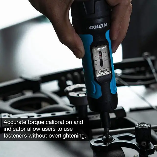 Alt view image 6 of 7 - Neiko 10574A 1/4 Drive Torque Wrench Screwdriver Set | 30 Pieces of S2 Steel Philips, Hex, Slotted, and Torx Bits | 10 to 60 Inch-Pounds Torque Adjustment Range | Firearms Accurizing and Gunsmithing