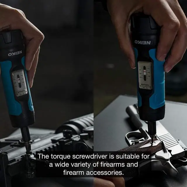 Alt view image 7 of 7 - Neiko 10574A 1/4 Drive Torque Wrench Screwdriver Set | 30 Pieces of S2 Steel Philips, Hex, Slotted, and Torx Bits | 10 to 60 Inch-Pounds Torque Adjustment Range | Firearms Accurizing and Gunsmithing