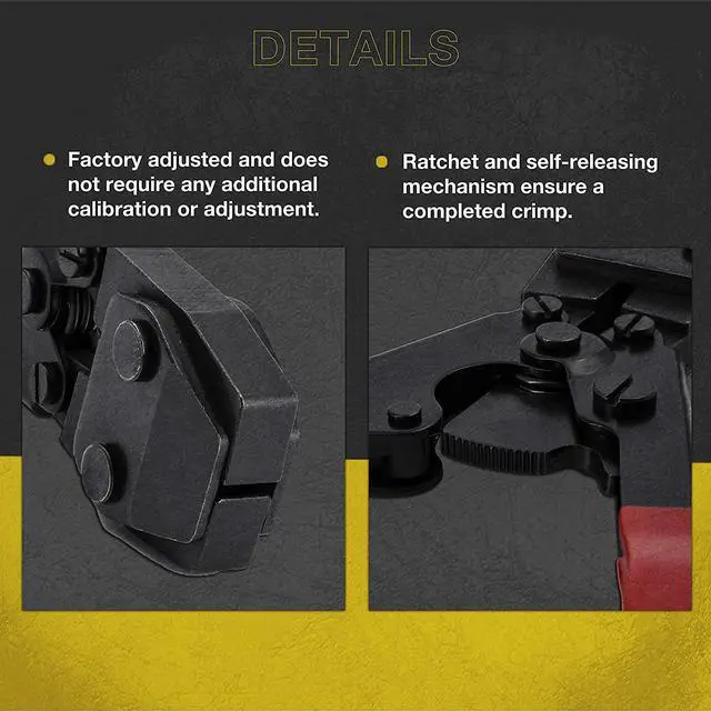 Alt view image 2 of 7 - KOTTO Pex Crimping Clamp Cinch Tool and Pipe Hose Cutter Meets ASTM 2098 & Stainless Steel Pipe Clamps, Pipe Fitting Tool Kit Sizes from 3/8" to 1" with 20pcs 1/2", 10 pcs 3/4" Clamps With Storage Bag