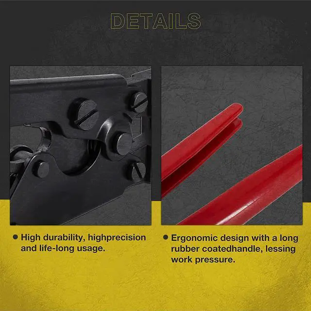Alt view image 3 of 7 - KOTTO Pex Crimping Clamp Cinch Tool and Pipe Hose Cutter Meets ASTM 2098 & Stainless Steel Pipe Clamps, Pipe Fitting Tool Kit Sizes from 3/8" to 1" with 20pcs 1/2", 10 pcs 3/4" Clamps With Storage Bag