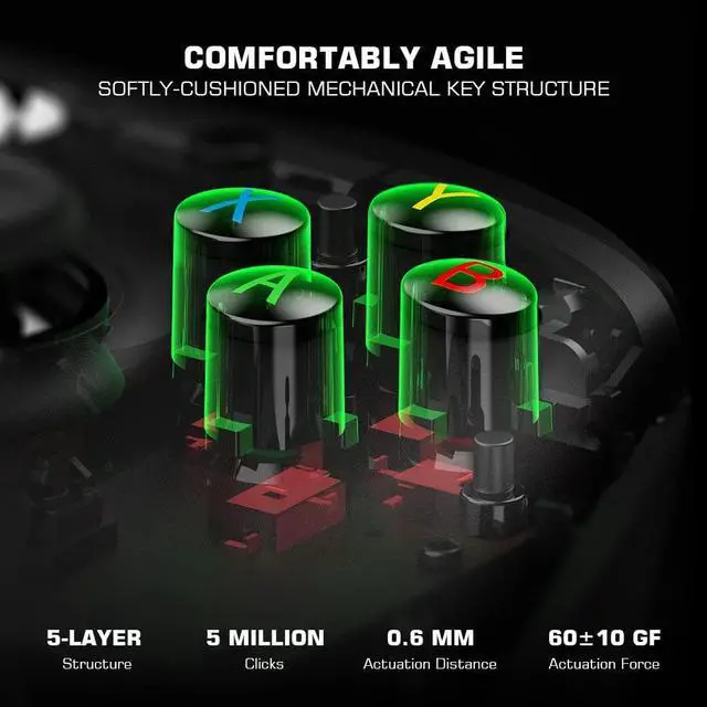 Alt view image 3 of 7 - GameSir G7 Wired Game Controller for Xbox Series X|S, Xbox One, Windows 10/11, PC Controller Gamepad with Mappable Buttons, 3.5mm Audio Jack and 2 Swappable Faceplates