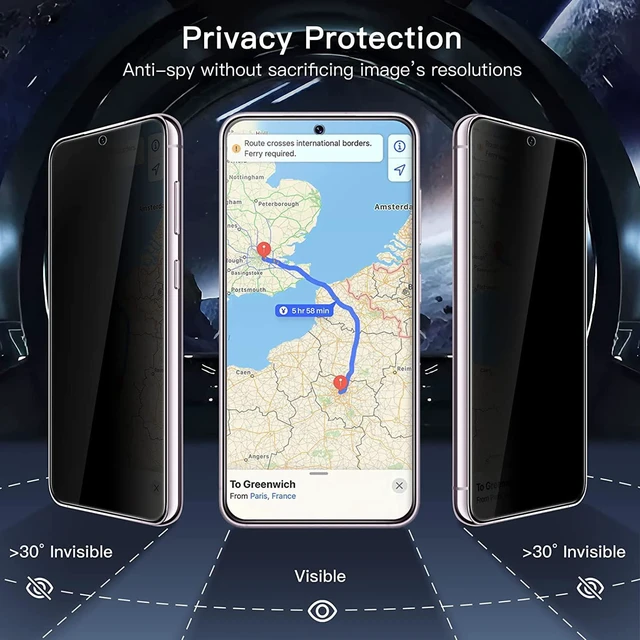 Alt view image 4 of 7 - Privacy Screen Protector for Galaxy S23 Plus 2+2 Pack