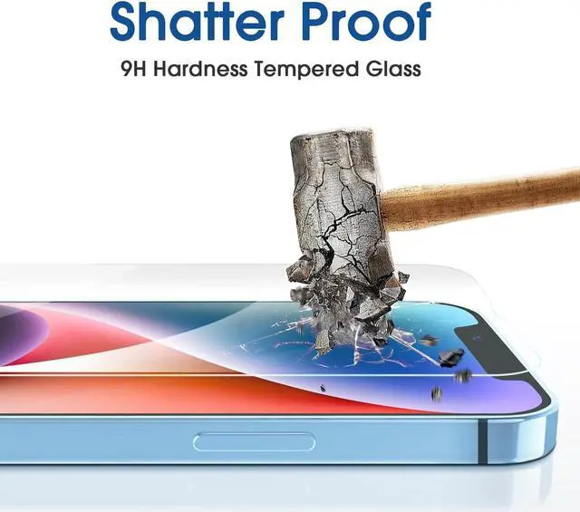 Alt view image 6 of 6 - amFiIm Tempered Glass Screen Protector for iPhone 14 6.1"/iPhone 13/iPhone 13 Pro 6.1", Easy OneTouch Installation, Auto-alignment, Bubble Free Case Friendly, Anti-Scratch