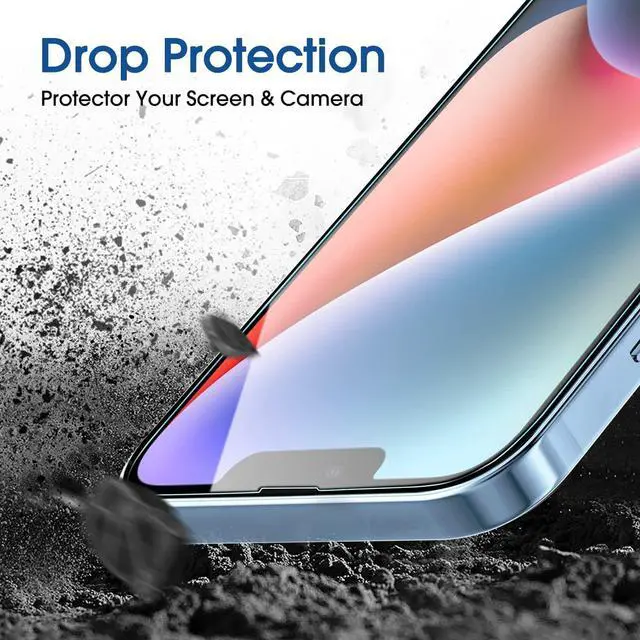 Alt view image 5 of 6 - amFiIm Tempered Glass Screen Protector for iPhone 14 6.1"/iPhone 13/iPhone 13 Pro 6.1", Easy OneTouch Installation, Auto-alignment, Bubble Free Case Friendly, Anti-Scratch