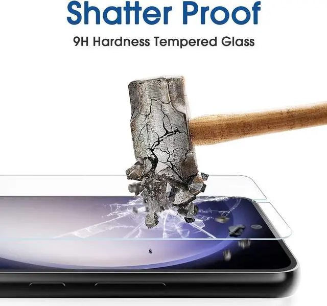Alt view image 4 of 6 - amFilm 2+2 Pack OneTouch Compatible with Samsung Galaxy S23 5G 6.1 Inch Tempered Glass Screen Protector, 9H Hardness with Tempered Glass Camera Lens Protector, Easiest to Installation and Bubble Free