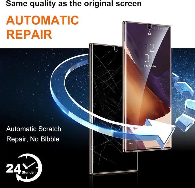 Alt view image 4 of 7 - [2+2 Pack] Compatible with  Galaxy Note 20 Ultra 6.9 inch Soft TPU Screen Protector Not Glass and Camera Lens Protector HD Clarity [Case Friendly][Bubble Free] [Anti-slip tool]