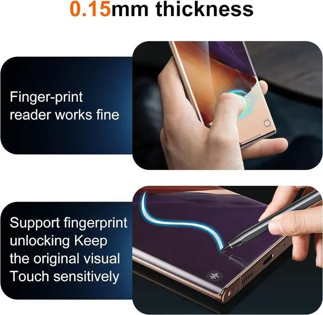 Alt view image 5 of 7 - [2+2 Pack] Compatible with  Galaxy Note 20 Ultra 6.9 inch Soft TPU Screen Protector Not Glass and Camera Lens Protector HD Clarity [Case Friendly][Bubble Free] [Anti-slip tool]