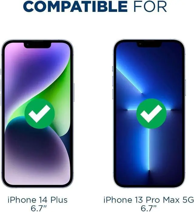 Alt view image 2 of 6 - Tech Armor [1 Pack Privacy Screen Protector for iPhone 14 Plus and iPhone 13 Pro Max Anti-Spy Case Friendly Easy Installation Ballistic Tempered Glass Bubble Free 3D Touch Support [6.7 inch]