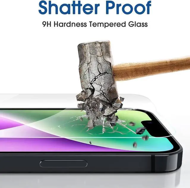 Alt view image 6 of 6 - amFilm Screen Protector OneTouch for iPhone 14 Plus 6.7" 2022 iPhone 13 Pro Max 6.7" 2021 with Easy Installation Kit, Full Coverage Case Friendly, Tempered Glass, 2 Pack