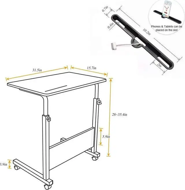 Alt view image 5 of 7 - SogesGame 31.5 Inch Computer Desk, Modern Simple Gaming Desk Home Office Desks, Writing Study Table Small Desk
