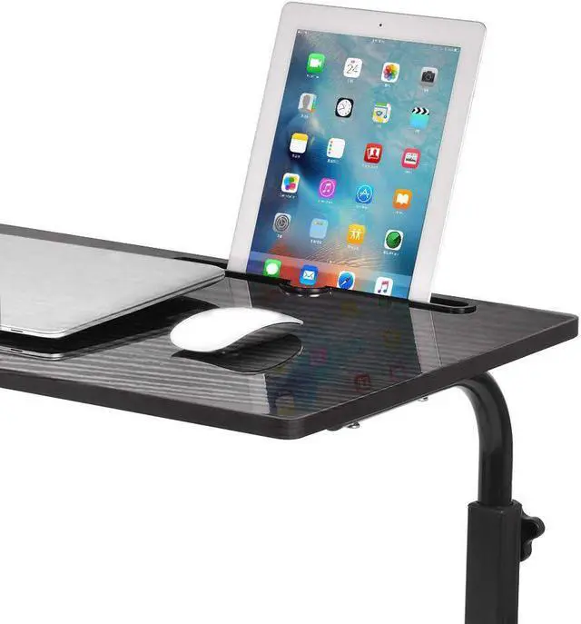 Alt view image 5 of 7 - Duramex (TM) Adjustable Rolling Mobile Table 31.4" Portable Laptop Computer Stand Desk Cart Tray, Black