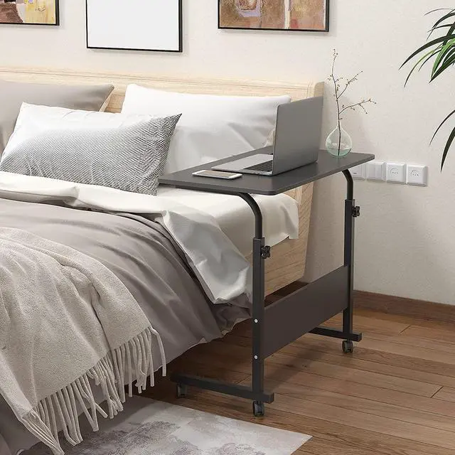 Alt view image 4 of 7 - soges Adjustable Mobile Table 31.4inches Portable Laptop Computer Stand Desk Cart Tray, Black 05-1-80B-CA