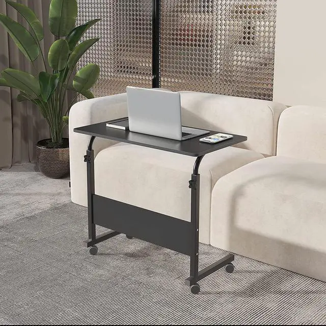 Alt view image 5 of 7 - soges Adjustable Mobile Table 31.4inches Portable Laptop Computer Stand Desk Cart Tray, Black 05-1-80B-CA