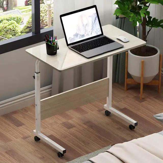 Alt view image 3 of 7 - sogesfurniture Mobile Side Table 31.4 Inches Portable Laptop Computer Stand Desk for Bed Sofa, Oak BHCA-05#1-80MP