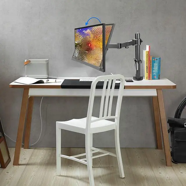Alt view image 3 of 7 - suptek Single LED LCD Monitor Desk Mount Heavy Duty Fully Adjustable Stand for 1 / One Screen up to 27 inch