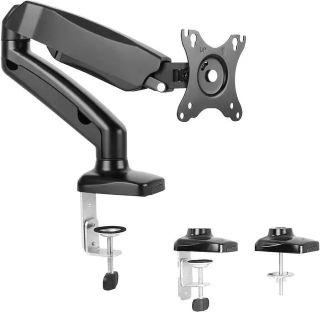 Main image of Duramex (Tm) Gas Spring Single Monitor Screen Arms Fully Adjustable Desk Mount / Articulating Stand for LCD Screen up to 27 or Weight Upto 14Lbs