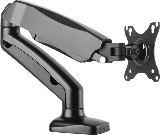 Alt view image 2 of 7 - Duramex (Tm) Gas Spring Single Monitor Screen Arms Fully Adjustable Desk Mount / Articulating Stand for LCD Screen up to 27 or Weight Upto 14Lbs