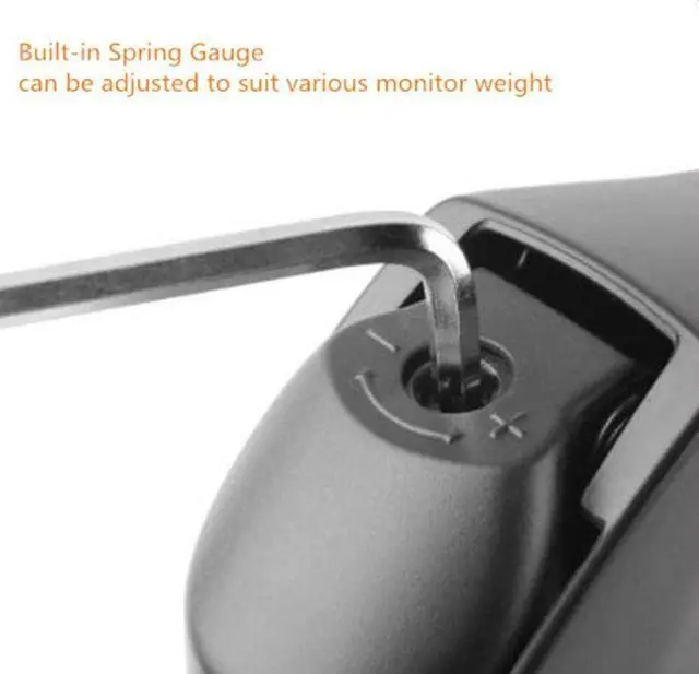 Alt view image 5 of 7 - Duramex (Tm) Gas Spring Single Monitor Screen Arms Fully Adjustable Desk Mount / Articulating Stand for LCD Screen up to 27 or Weight Upto 14Lbs