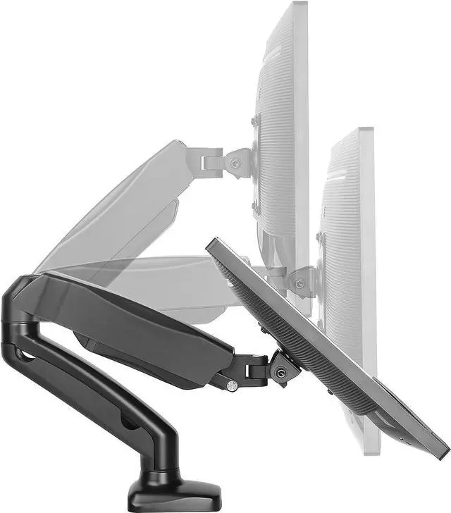 Alt view image 4 of 7 - Duramex (Tm) Gas Spring Single Monitor Screen Arms Fully Adjustable Desk Mount / Articulating Stand for LCD Screen up to 27 or Weight Upto 14Lbs