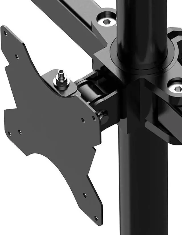 Alt view image 7 of 7 - Rocelco Premium Triple Monitor Desk Mount - Standard Pattern Fits 13" - 27" LED LCD Flat Computer Screen - Three Articulated Full Motion Adjustable Arms - Grommet and C Clamp - Black (R DM3)