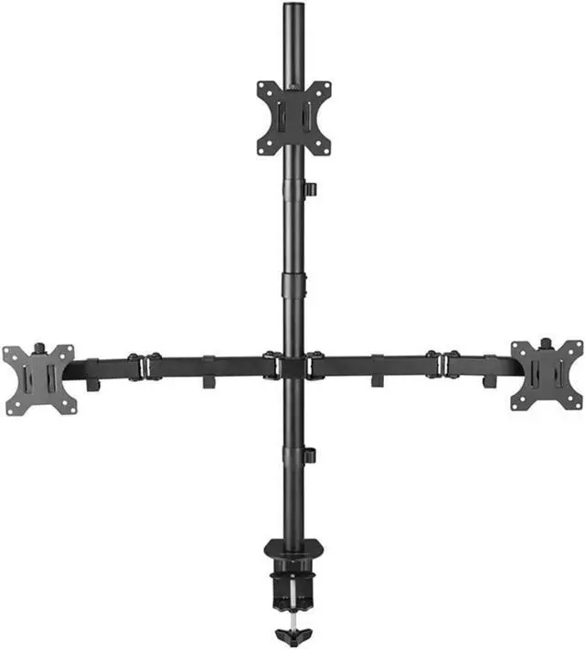 Alt view image 7 of 7 - PrimeCables Triple Monitor Desk Mount Stand for 13" - 32" LCD LED Screen Display - 3 Heavy Duty Full Motion Monitor Arm with VESA 75x75 and 100x100mm Patterns (Sturdy, Ergonomics)