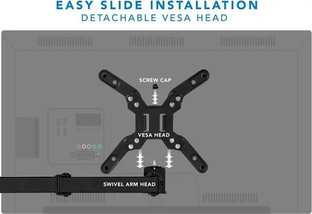 Alt view image 7 of 7 - Mount-It! Large Monitor Desk Mount with VESA 200 (200x200, 200x100) Bolting Pattern, Fits up to 42 Inch and Ultrawide Monitors, Full Motion with Clamp and Grommet Base