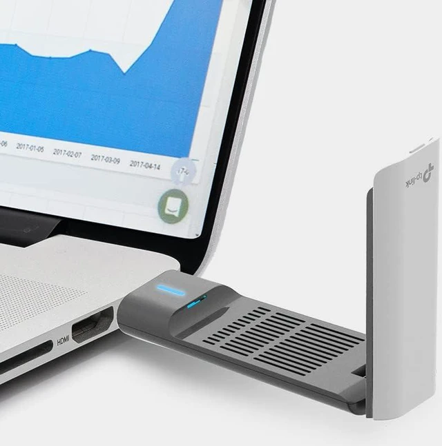 Alt view image 6 of 7 - TP-Link Archer TX20UH AX1800 WiFi Dongle for PC, WiFi 6 Dual Band USB WiFi Adapter for PC, 1.2 Meter Cable, Multi-angle High-gain Antennas, USB 3.0, MU-MIMO&OFDMA, WPA3, Gaming/Streaming for Win 10/11