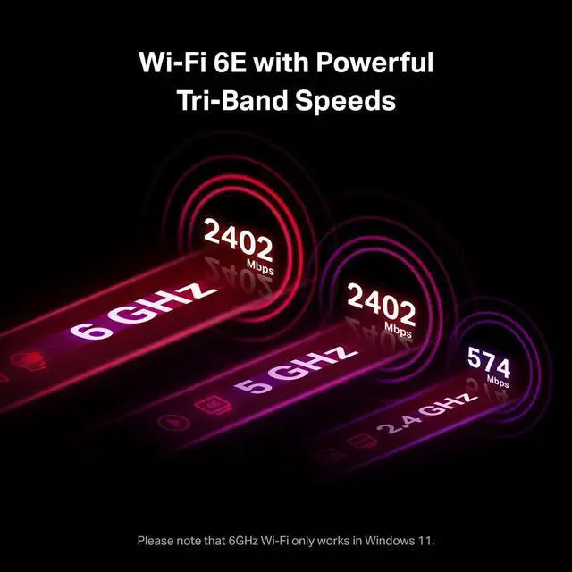 Alt view image 4 of 7 - TP-Link WiFi 6E Intel AX210 AXE5400 PCIe WiFi Card for PC Archer TXE75E- Tri Band Wireless Adapter for Desktop PC w/Magnetic Base Dual Antenna, Bluetooth 5.3(USB Port), WPA3, MU-MIMO, OFDMA, 802.11ax