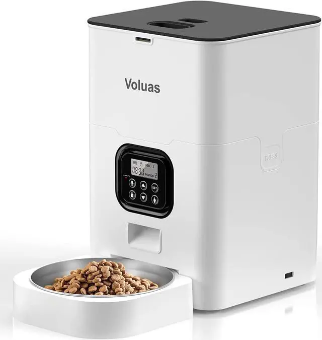 Main image of Automatic Cat Feeders - Timed Pet Feeder for Cats and Dogs with Dry Food Dispenser, Desiccant Bag, Programmable Portion Control, 4 Daily Meals, 10s Voice Recorder