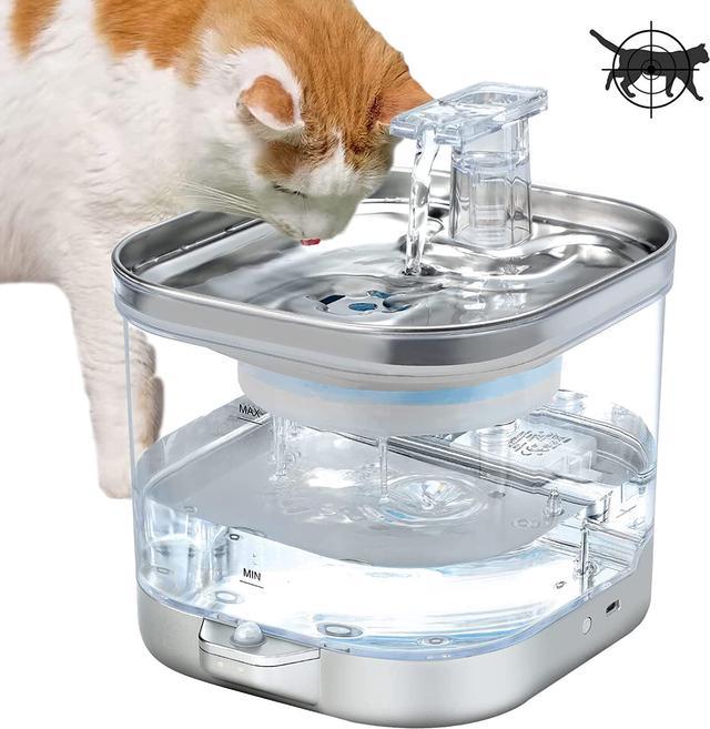 Automatic Electric Pet Water Fountain Cat Dog Water Dispenser Water Bowl w/  Mat