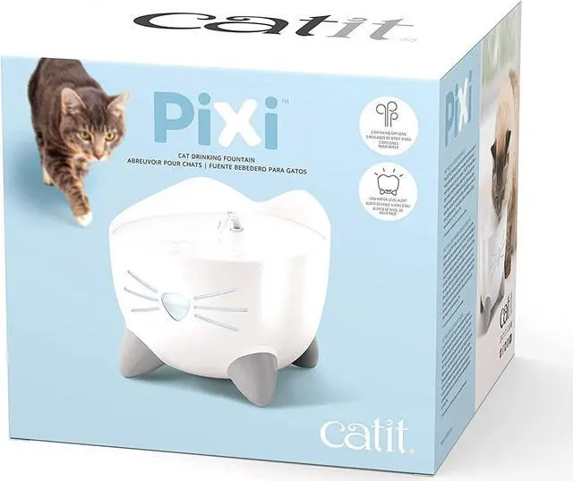 Alt view image 7 of 7 - Catit PIXI Cat Drinking Fountain, White