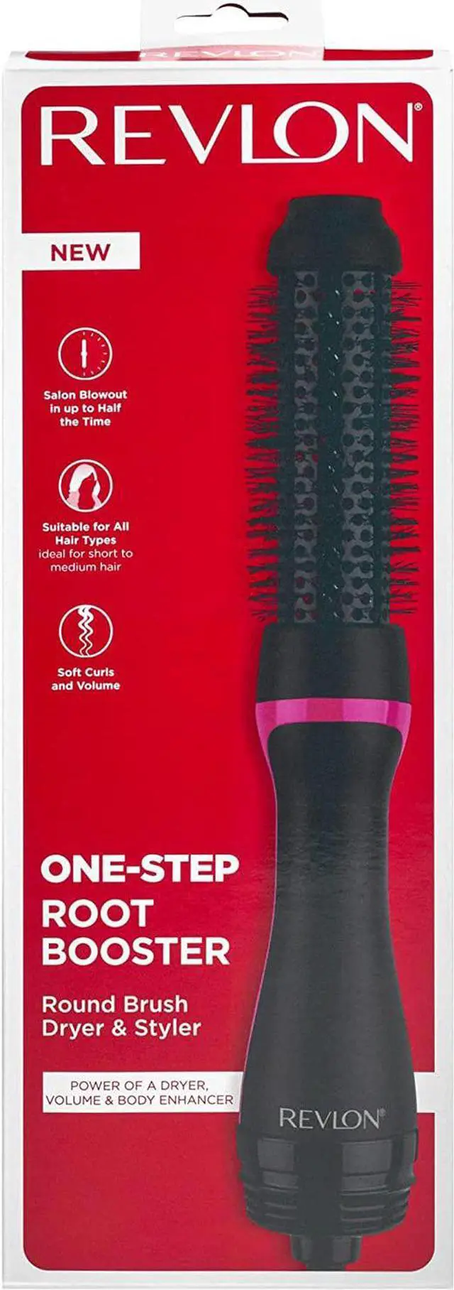 Alt view image 7 of 7 - Revlon One Step Root Booster Round Brush Dryer and Hair Styler, Fight Frizz and Add Volume (1-1/2 in)