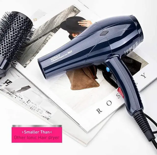 Alt view image 6 of 6 - ROSILY Professional 2200W Ionic Ceramic Hair Dryer | Fast Drying Salon Quality Blow Dryer with Nozzle Attachments for Smooth Shine and Silky Hair | Extra Long Cord and Faster Drying Time