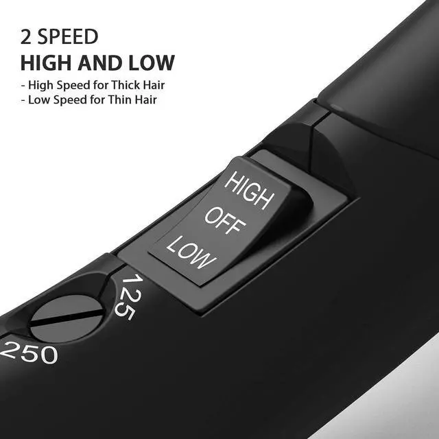 Alt view image 4 of 6 - Dan Technology Compact Travel & Portable Mini Hair Dryer - Blow Dryer with Concentrator & Diffuser, European Plug