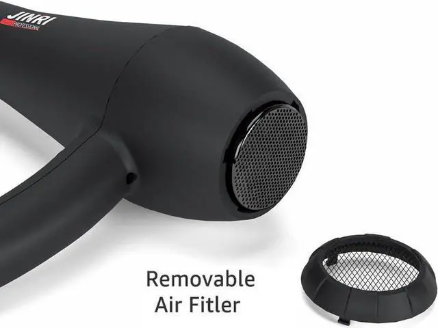 Alt view image 6 of 7 - JINRI Infrared Professional Salon Hair Dryer Ionic Hair Dryer with Diffuser & Concentrator Attachments for Curly Hair, Black (Large)