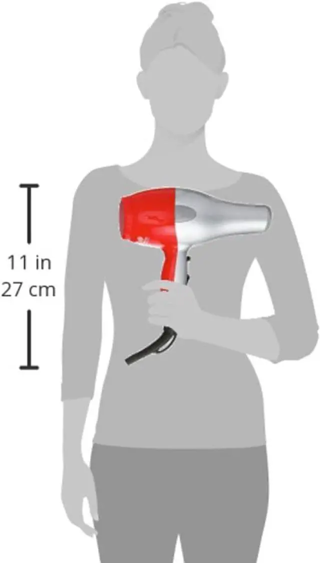 Alt view image 3 of 3 - Avanti Ultra Turbo Professional Ionic Hair Dryer Grey/Red for Unisex