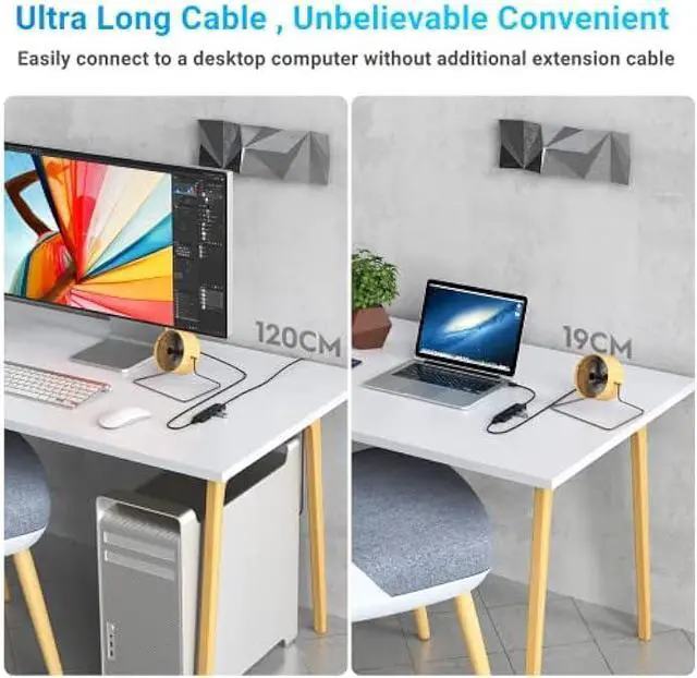 Alt view image 5 of 6 - Aceele USB Hub 3.0 Splitter with 4ft Extension Long Cable Cord, 4-Port Extra Slim Multiport Expander for Desktop Computer PC, PS4, Laptop, Chromebook, Surface Pro 3, iMac, Flash Drive Data and More