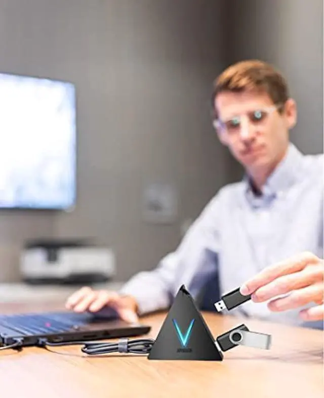 Alt view image 6 of 6 - JoyReken 4-Port USB 3.0 Hub, FlyingVHUB Vertical Data USB Hub with 2 ft Extended Cable, for Mac, PC, Xbox One, PS4, PS5, iMac, Surface Pro, XPS, Laptop, Desktop, Flash Drive, Mobile HDD