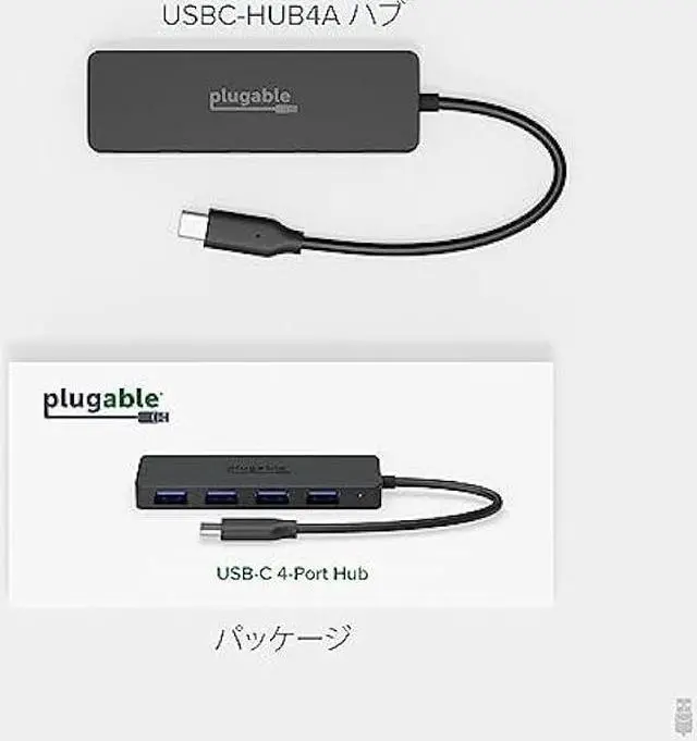 Alt view image 6 of 6 - Plugable USB C to USB Adapter Hub, 4 Port USB 3.0 Hub, USB Splitter for Laptop, Compatible with Windows, MacBook Pro/Air, iPad Pro, Surface Pro, Chromebook, Linux, Android, Charging Not Supported