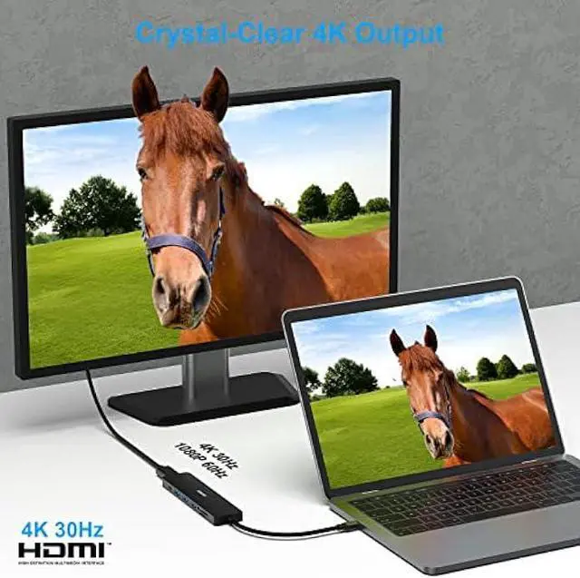 Alt view image 3 of 7 - BENFEI USB C HUB 7in1, USB C HUB Multiport Adapter with USB-C to , USB-C to SD/TF Card Reader/3*USB 3.0/60W Power Delivery, Compatible with iPhone 15 Pro/Max, MacBook, iPad Pro, iMac, S23, XPS17