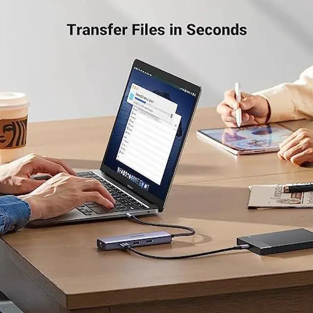 Alt view image 6 of 6 - UGREEN Revodok 6 in 1 USB C Hub Gigabit Ethernet Adapter with 4K HDMI, 100W PD Charging, USB A Data Ports Compatible with Mac M1, M2, M3, iPad, iPhone 16 Pro/Pro Max, Steam Deck