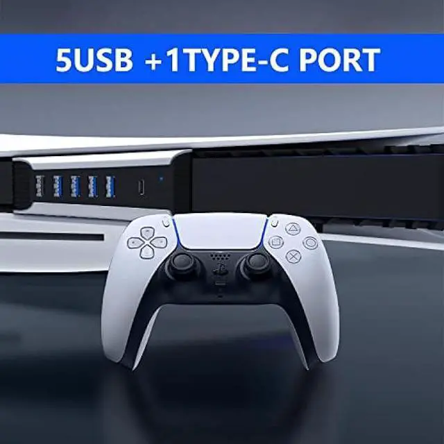 Alt view image 3 of 7 - YOXXZUS USB Hub for PS5, 5-in-1 USB Port Expander Compatible with PS5 Console
