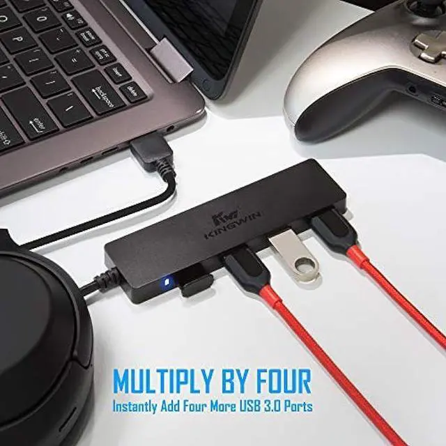 Alt view image 2 of 7 - Kingwin KWUC-HUB-4U3 4-Port USB 3.0 HUB Portable Design for Ultrabook, Laptop, PC & Tablet PC
