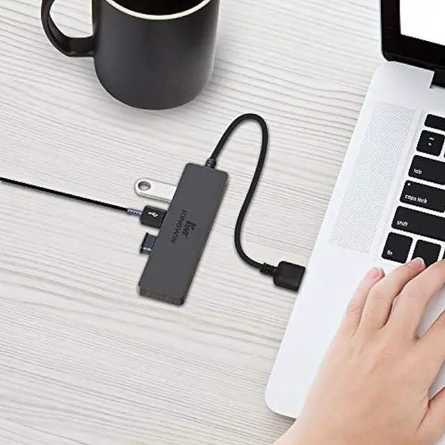 Alt view image 4 of 7 - Kingwin KWUC-HUB-4U3 4-Port USB 3.0 HUB Portable Design for Ultrabook, Laptop, PC & Tablet PC