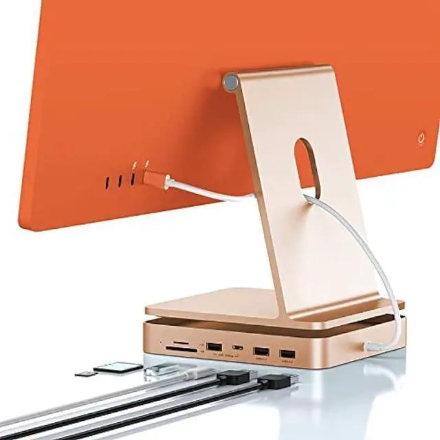 Main image of USB C HUB for iMac 24 inch 2021, PULWTOP 7 in 1 USB Hub Adapter iMac Accessories with USB C 10Gbps 3*USB A SD/TF Card Reader, Docking Station Support Expand M.2 NVMe SSD (Not Included)