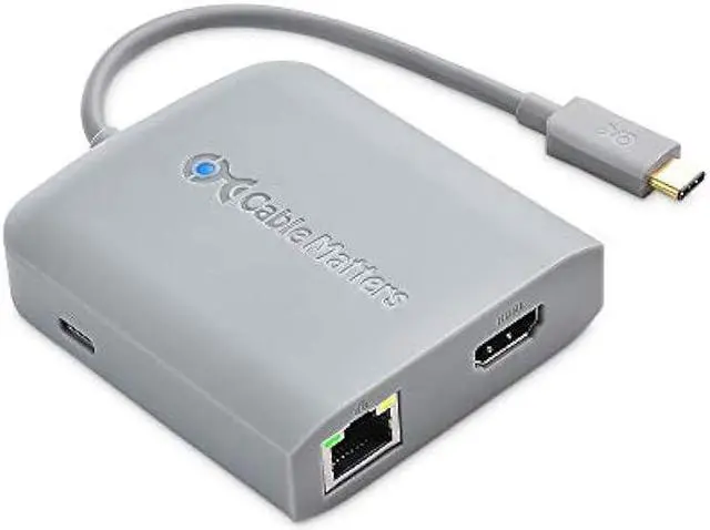 Main image of [Works with Chromebook Certified] Cable Matters USB C Hub Multiport Adapter with 4K , 2X USB 2.0, 480Mbps Ethernet, and 60W PD