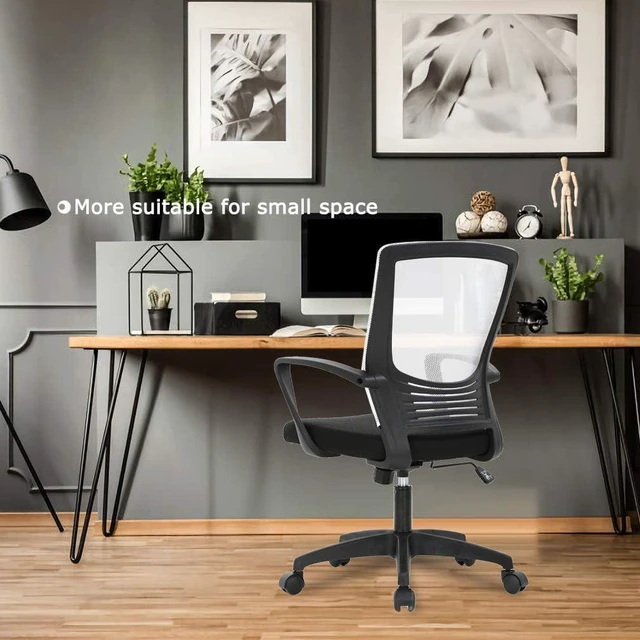 Alt view image 6 of 7 - Ergonomic Office Chair Cheap Desk Chair Mesh Computer Chair Rolling Swivel Modern Executive Chair Adjustable Stool Back Support for Women&Men, White